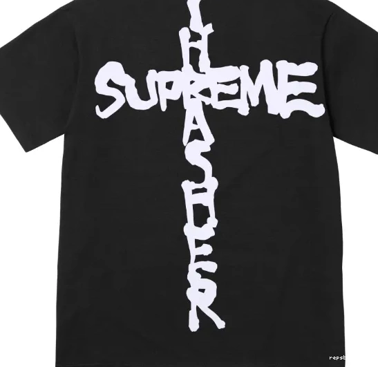 English T-shirt L XL M White Cross S Black and 0814